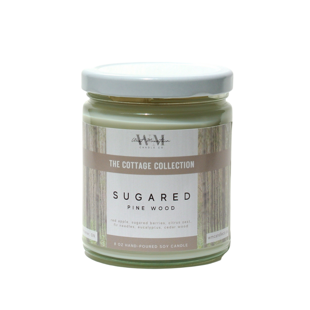 SUGARED PINE WOOD SOY CANDLE