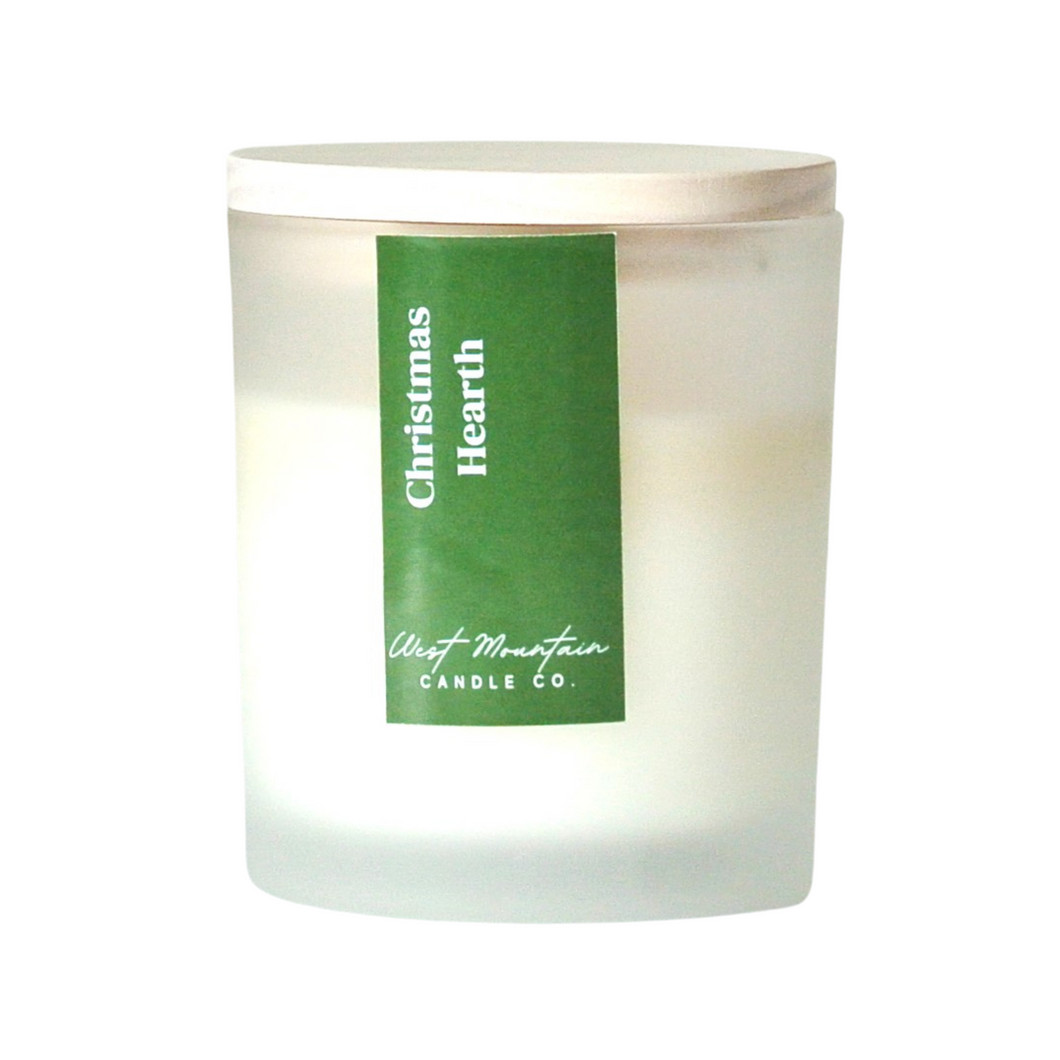 CHRISTMAS HEARTH WOOD WICK SOY CANDLE