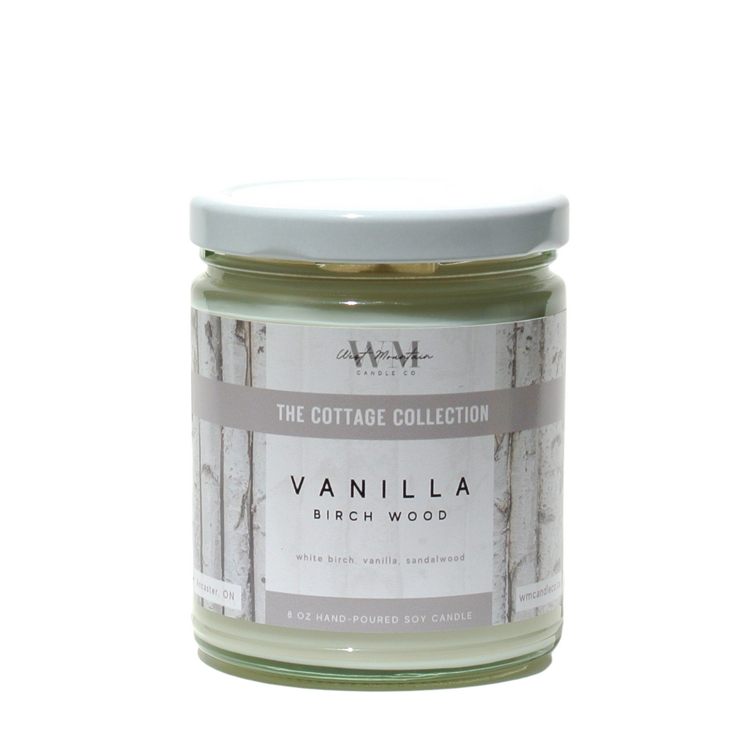 VANILLA BIRCH WOOD SOY CANDLE